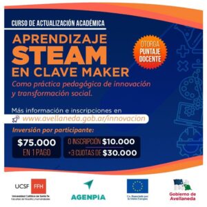 Lee más sobre el artículo Curso de actualización académica “Aprendizaje STEAM en clave maker” en Avellaneda